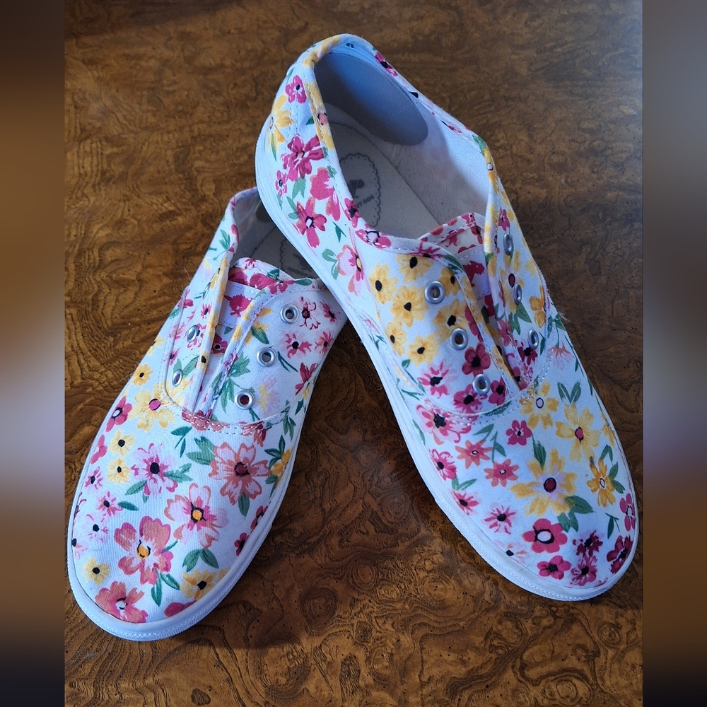Floral Canvas Sneakers